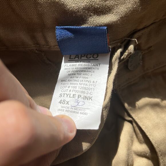 LAPCO FR Cargo Pants 48x30 100% Cotton Distressed Faded Comfort Flame Resistant - Picture 8 of 8